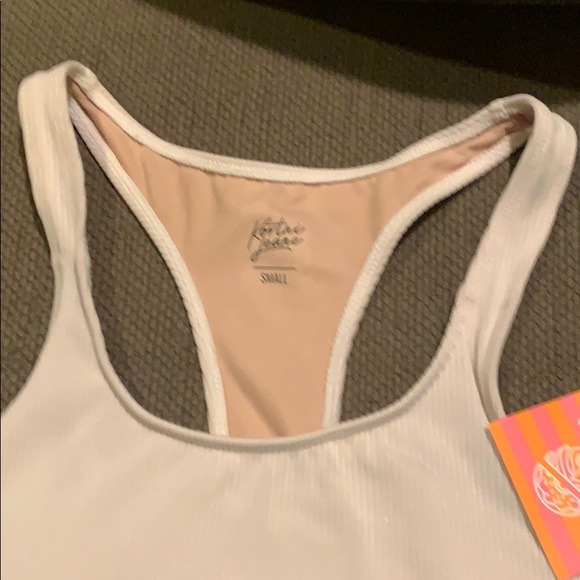 BNWT White Ribbed Racer Back - Picture 2 of 3